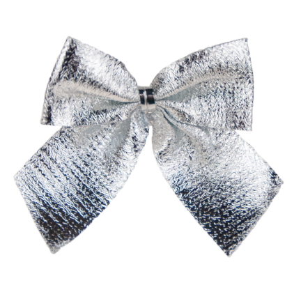 TG59773-1 BÖGEN 12PCS SILBER GLITTER WEIHNACHTSBAUM BÖGEN DEKORATIVE BÖGEN