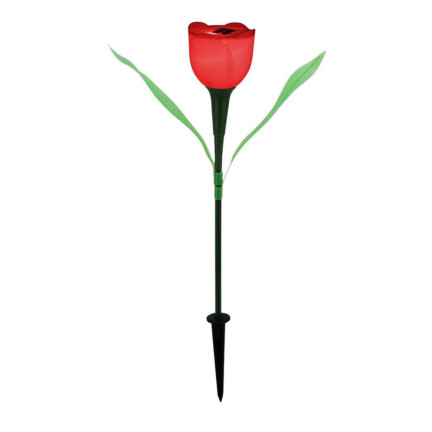 TG81538 Solar Garden Lamp, Red Tulip Flower, 29 cm