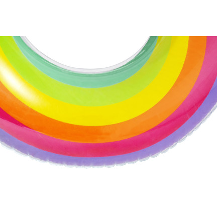 43648 AUFBLASBARER REGENBOGEN STRAND DOPPELSCHWIMMKREIS 186X116CM BESTWAY