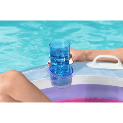43648 AUFBLASBARER REGENBOGEN STRAND DOPPELSCHWIMMKREIS 186X116CM BESTWAY