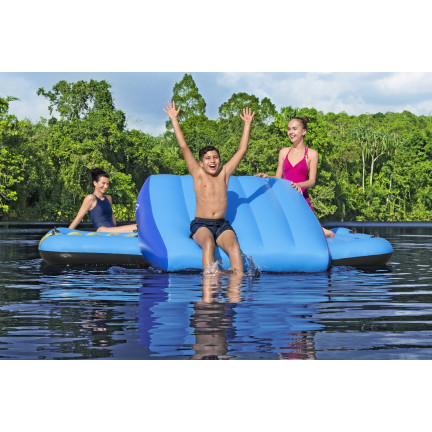 43728 INSEL AUFBLASBARE MATRATZE MIT RUTSCHE SCHWIMMEND BESTWAY