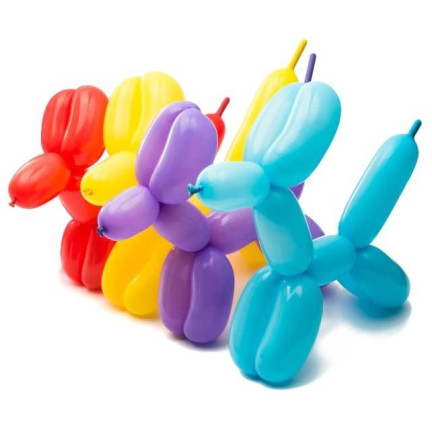 TG48097 VERDREHBARE MODELLIERBALLONS 50 STÜCK MIT PUMPE FARBIGE SCHLÄUCHE SET