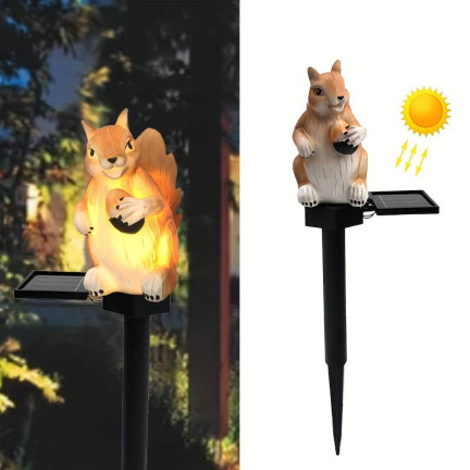 TG71282 SOLÁRNÍ VEVERKA LAMPA POHÁNĚNÁ ZAHRADNÍM SVĚTLEM VEDLA SOUMRAK SENZOR SOLÁRNÍ