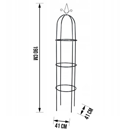 TG60185 Garden Pergola for Flowers and Roses, 190 cm Obelisk