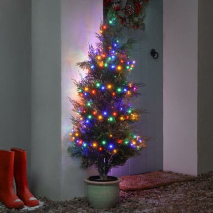 Led osvětlení 500l, vícebarevné, vánoční stromek, venkovní, vnitřní, 3+25m