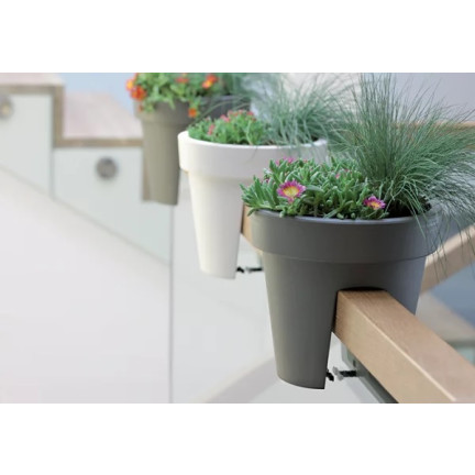 DLOFR250-S433 ANTHRAZIT KUNSTSTOFF GLAS BALCOON DECK FÜR UMLAUFENDE BARRIERE