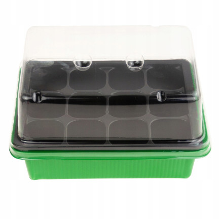 TG64403 Mini Greenhouse for Germination and Seedling Growth, 12 Compartments (4x4 cm)