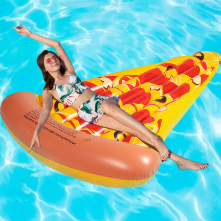 TG48106-2 STRAND MATRATZE PIZZA AUFBLASBAR FÜR SCHWIMMEN GROSSE KOMFORTABLE MEER POOL URLAUB