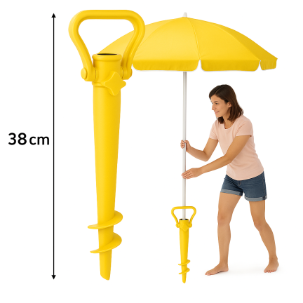 GAO8388 SCHRAUBBARER SCHIRMSTÄNDER SCHIRMFUSS 38CM