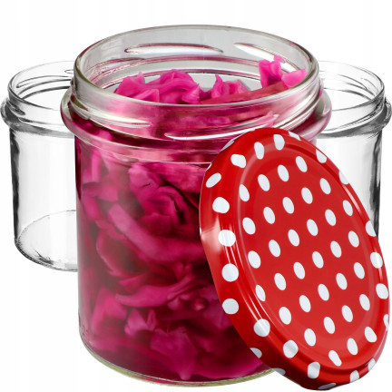 PAC3500/82 GLASBECHER 350 ml für Pickles, Konserven, Honig, Relish, Saucen FI82