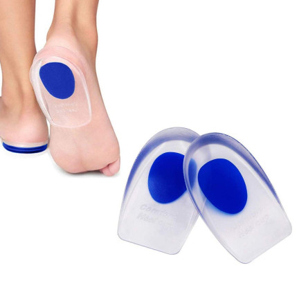 TG56606 Silikon Fersensporn Einlagen Gel Einlegesohlen Paar 2pc schmerzhafte Füße