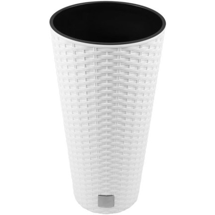 DRTUS200-S449 BLUMENTOPF HOCH RATTAN RATO TUB WEISS