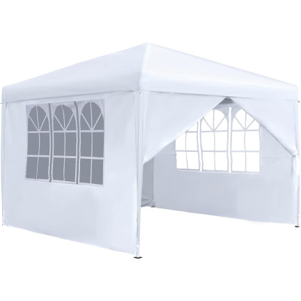 TG77595-2 GARTENPAVILLON ZELT 4 WAND PAVILLON GARTEN PARTY KOMMERZIELL