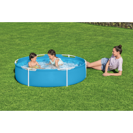 56283 BESTWAY RUNDES KINDER-GARTENGESTELL POOL FLACH 152X38CM