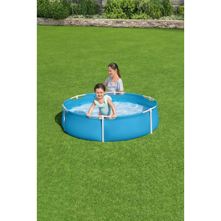 56283 BESTWAY RUNDES KINDER-GARTENGESTELL POOL FLACH 152X38CM