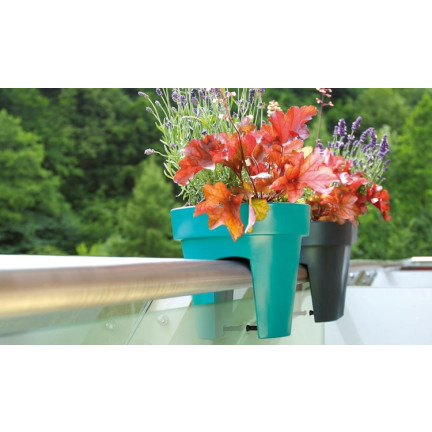 DLOFR400-S433 Balcony Planter for Railing, Anthracite, Lofly Railing