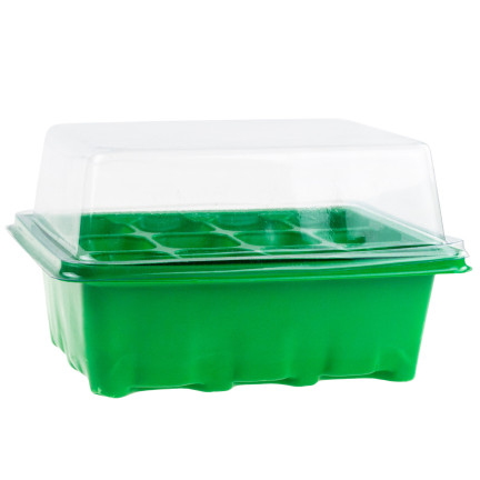 TG64403 Mini Greenhouse for Germination and Seedling Growth, 12 Compartments (4x4 cm)