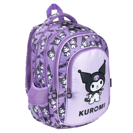 KUR1 PLECAK TORNISTER SZKOLNY KUROMI SANRIO FIOLET ORYGINALNY LICENCJA ST.MAJEWSKI 22L 4 KOMORY