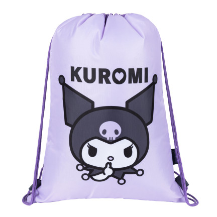 KUR3  WOREK SZKOLNY GIMNASTYCZNY FIOLETOWY KUROMI SANRIO NA OBUWIE BUTY STRÓJ DO SZKOŁY ST.MAJEWSKI