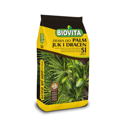 BIO9 ERDE FÜR PALMEN YUCCA DRACAENA 5L SUBSTRAT FÜR GRÜNPFLANZEN MIT BIOVITA DÜNGER