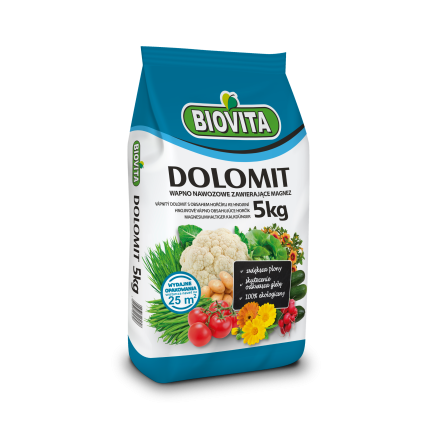 Dolomite, calcium-magnesium fertilizer, calcium and magnesium for lawns, Biovita, 5 kg