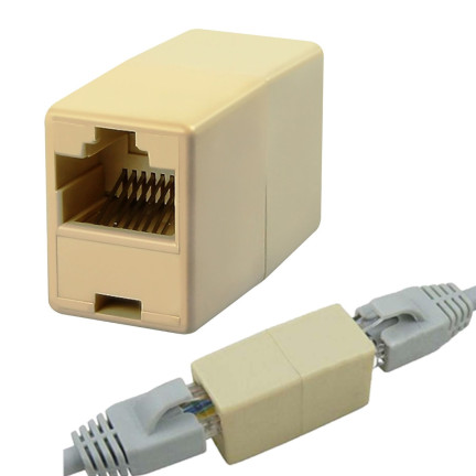 TV53 KONEKTOR RJ45 ADAPTÉR 8P8C POZLACENÝ