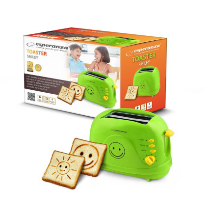 ES144Z TOASTER TOAST SANDWICH MAKER 750W FÜR KINDER SMILEY