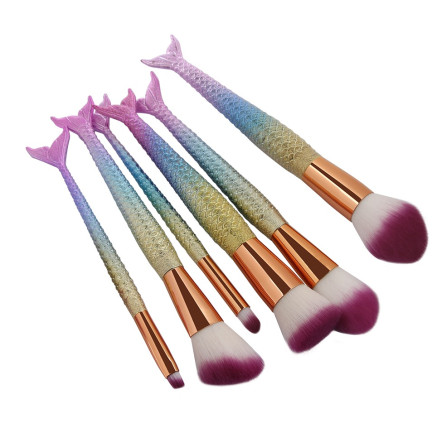 ZZ31 Štětce na make-up 6dílná sada mořská panna