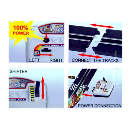 PP96 Elektrická smyčková závodní dráha 295cm 20km/h +auto 