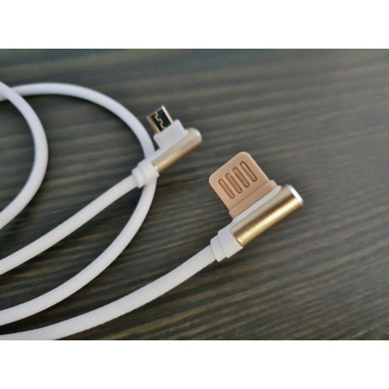 13679 Micro USB boční kabel nylon 100cm hliník