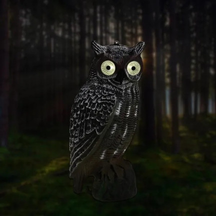 TG71190 Eule Maus Vogel Abschreckung mit Ton und leuchtenden Augen LED Kopf