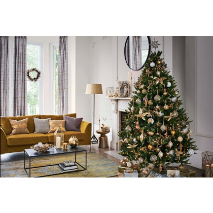 TG63127-2 Christbaumkugeln Christbaumkugel gold 8CM 6er Set Kugeln nicht klebend Strobe