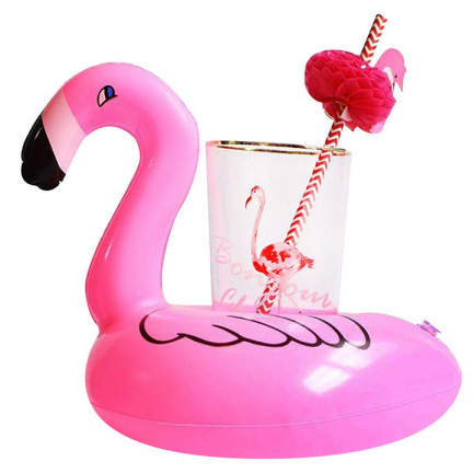 5677 FLAMINGO AUFBLASBARER BECHERHALTER FÜR GETRÄNKE
