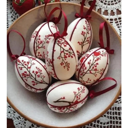 TG40898-1 POLYSTYROL EIER EIER 4 STK. 8 CM Ostern für Decoupage STROIKA