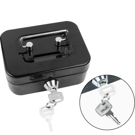 FT16 metal cash box, safe, piggy bank, keys