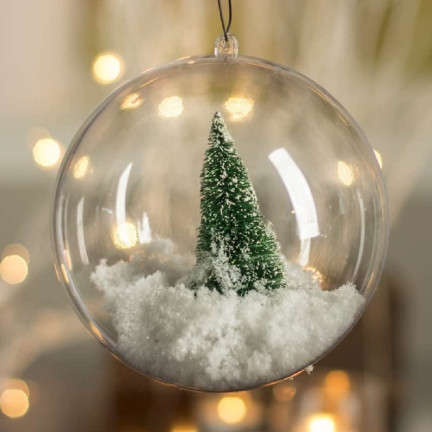 TG35233-BN FULL FOLDING ACRYLIC BALL BALLS PLASTIC 12cm TRANSPARENT