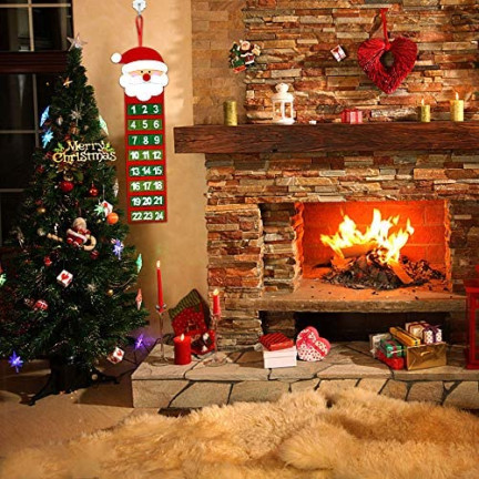 C51001 ADVENTNÍ KALENDÁŘ VÁNOČNÍ ZÁZRAKY SNĚHULÁK PLSTĚNÝ ZÁVĚSNÝ PRÁZDNÝ