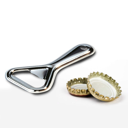 AMS24630 KPL 2PCS. METALL-FLASCHENÖFFNER TRADITIONELL MASSIV FÜR BIERDECKEL 9CM