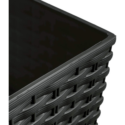 DRTS170L-S433 RATTAN BLUMENTOPF FÜR BALKON TERRASSE GARTEN RATO NIEDRIG