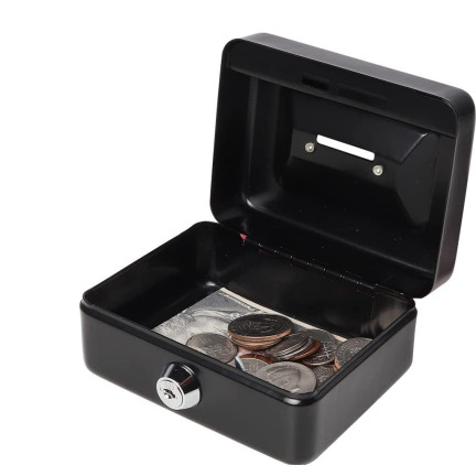 FT16 metal cash box, safe, piggy bank, keys