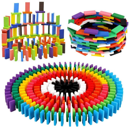 TG67014 DOMINO DŘEVĚNÉ KOSTKY VELKÉ PUZZLE 120 EL.