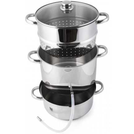 WOT9008 EDELSTAHL-ENTSAFTER 8L GROSSER DAMPFSAFTBEHÄLTER