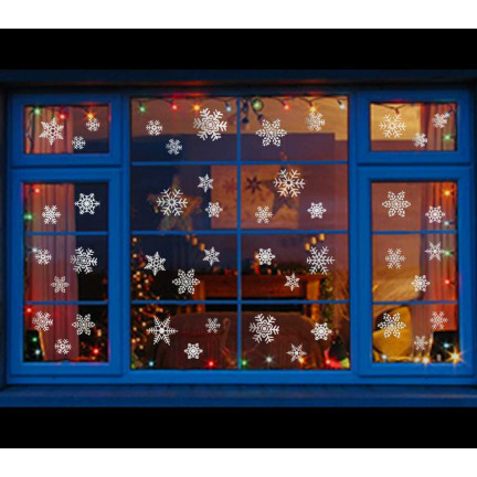 TG59844 Schneeflocke Kugel Glitter Fensterdekoration Weihnachtsbaumschmuck 6St