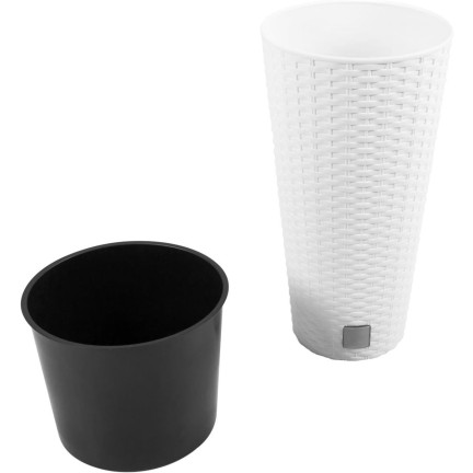 DRTUS200-S449 BLUMENTOPF HOCH RATTAN RATO TUB WEISS