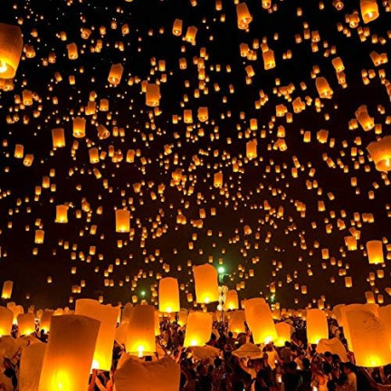 ZW20 LÉTAJÍCÍ ŠŤASTNÉ PŘÁNÍ LAMPIONŮ Čínština pro svatby, SYLWESTRA