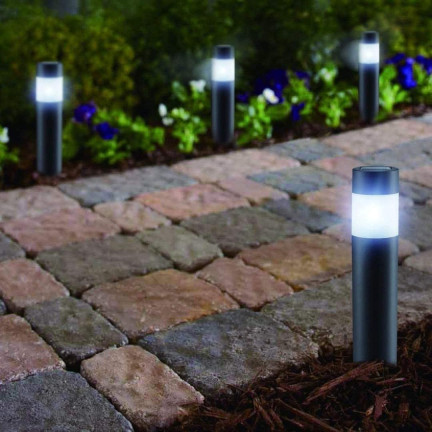 Solar gartenleuchte LED lampe angetrieben 4pc solar bodenpfosten