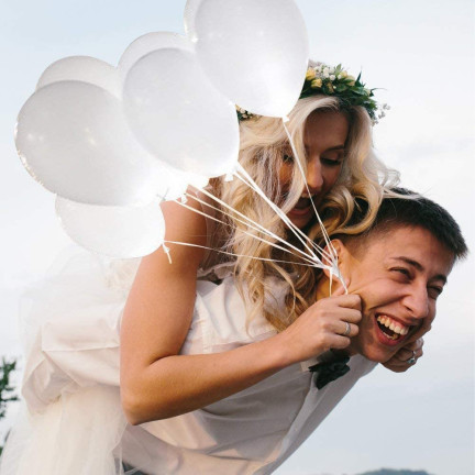 TG41913-1B FÜHRTE BELEUCHTETE BALLONS 5PCS WEISS HOCHZEIT