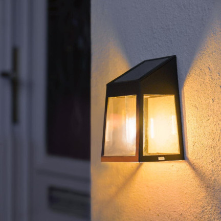TG71390 SOLAR WANDLAMPE WANDLAMPE LED GLÜHBIRNE 2PCS DUSK SENSOR SOLAR
