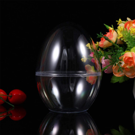 TG60437 Standing Acrylic Egg, 12 cm Plastic Egg, for Decorating, Easter Decorations
