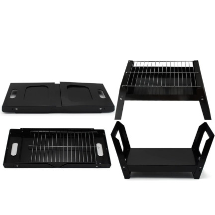 TG71420 KLAPPBARER CAMPING BBQ TRAGBARER HOLZKOHLEGRILL